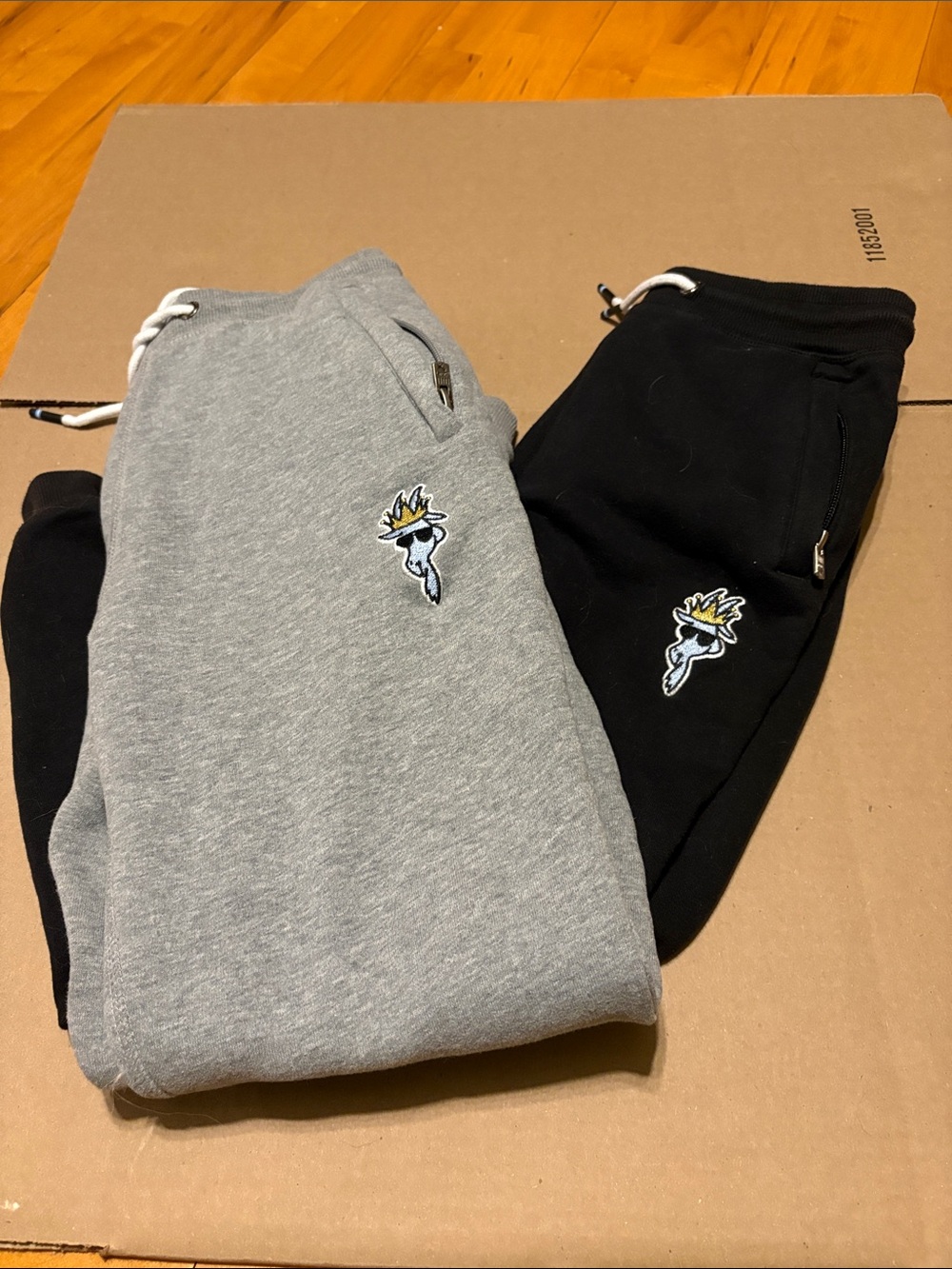 Kids Two-Pack Jogger Pants - Gray & Black